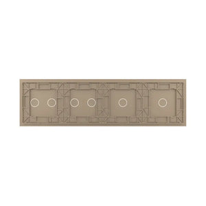 Livolo | Or | 1+1+2+2 | Assiette en verre | Interrupteur tactile Livolo Nederland B.V.