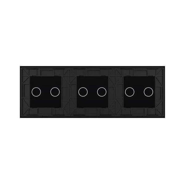 Livolo | Zwart | 2+2+2 | Glasplaat | Touchschakelaar Livolo Nederland B.V.