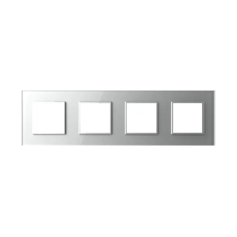 Construisez-le vous-même | Gris | Cadre de recouvrement SR+SR+SR+SR Livolo Nederland B.V.