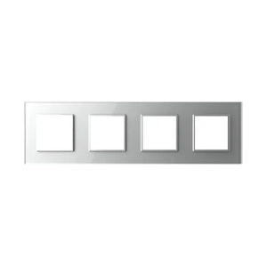 Zelf samenstellen | Grijs | Afdekraam SR+SR+SR+SR Livolo Nederland B.V.