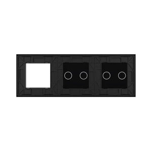 Livolo | Zwart | 2+2+SR | Glasplaat | Combinatie Livolo Nederland B.V.