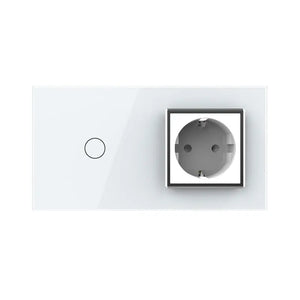 Livolo | Wit | 1+SR | Aan/Uit | Schakelaar | Wandcontactdoos | Chrome frame Livolo Nederland B.V.