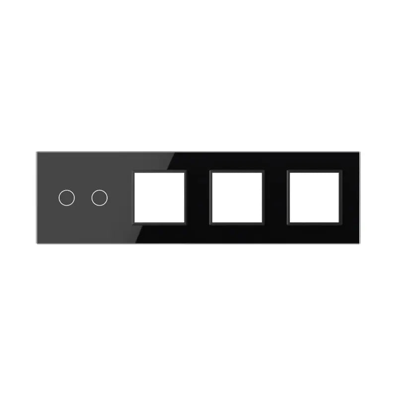 Construisez-le vous-même | Noir | Cadre de recouvrement 2+SR+SR+SR Livolo Nederland B.V.