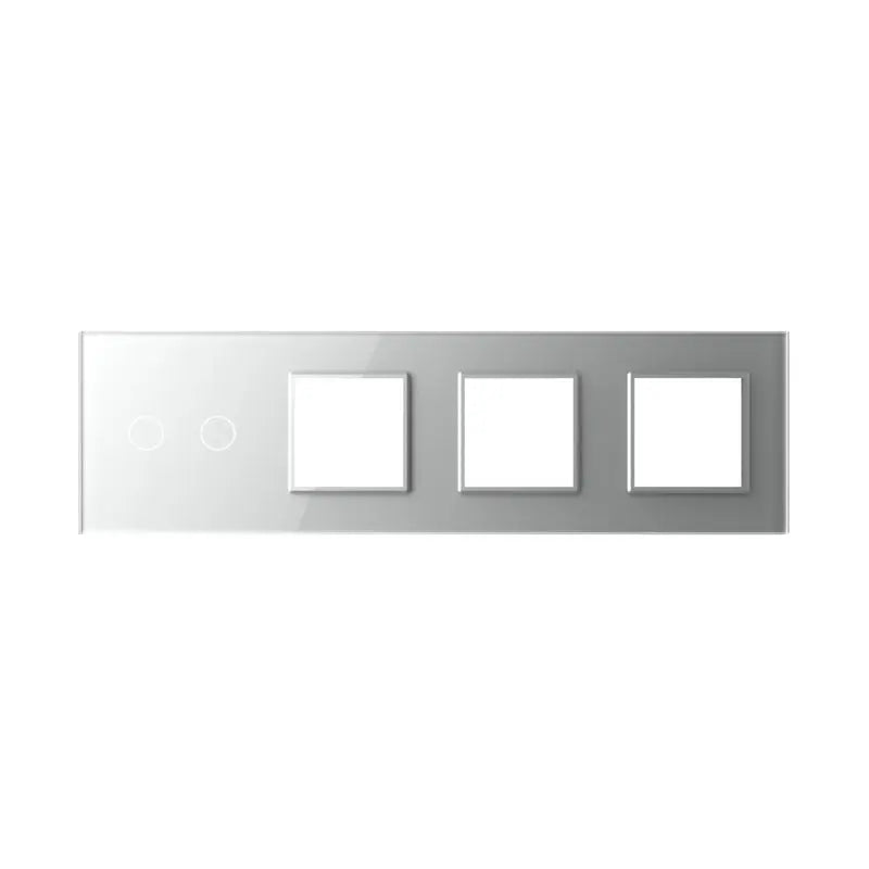 Construisez-le vous-même | Gris | Cadre de recouvrement 2+SR+SR+SR Livolo Nederland B.V.
