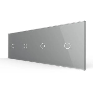 Livolo | Grijs | 1+1+1+1 | Glasplaat | Touchschakelaar Livolo Nederland B.V.