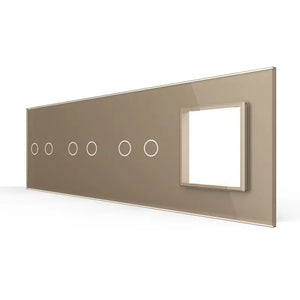 Livolo | Goud | 2+2+2+SR | Glasplaat | Combinatie Livolo Nederland B.V.