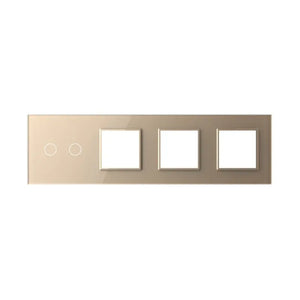 Zelf samenstellen | Goud | Afdekraam 2+SR+SR+SR Livolo Nederland B.V.