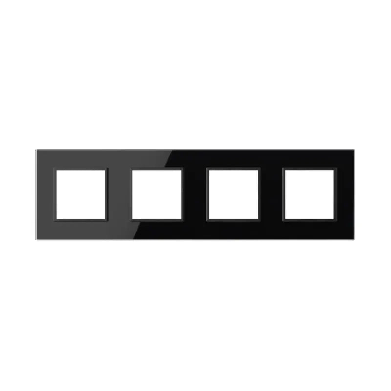 Construisez-le vous-même | Noir | Cadre de recouvrement SR+SR+SR+SR Livolo Nederland B.V.