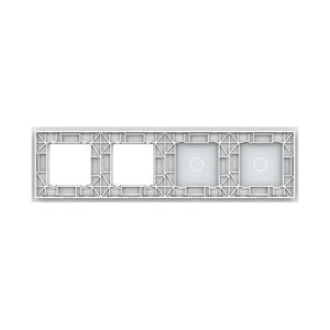 Livolo | Blanc | 1+1+SR+SR | Assiette en verre | Combinaison Livolo Nederland B.V.