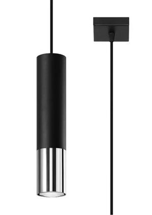 Hanglamp | 1 | Zwart met zilveren buitenzijde | Luxe LED Livolo Nederland B.V.