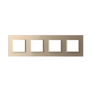 Zelf samenstellen | Goud | Afdekraam SR+SR+SR+SR Livolo Nederland B.V.