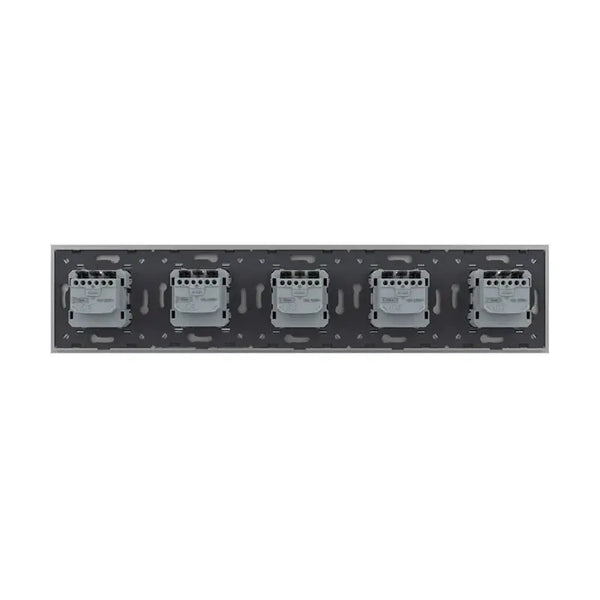 Livolo | Grijs | SR+SR+SR+SR+SR | Wandcontactdoos Livolo Nederland B.V.