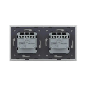 Livolo | Grijs/Goud | SR+SR | Wandcontactdoos Livolo Nederland B.V.