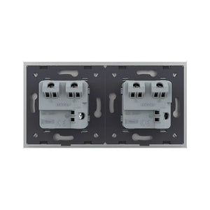 Livolo | Grijs | SR+SR | Wandcontactdoos | Zonder randaarde Livolo Nederland B.V.