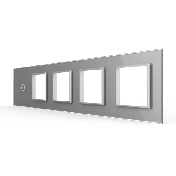 Livolo | Grijs | 1+SR+SR+SR+SR | Glasplaat | Combinatie Livolo Nederland B.V.