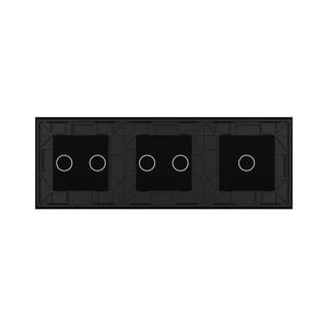 Livolo | Zwart | 1+2+2 | Glasplaat | Touchschakelaar Livolo Nederland B.V.