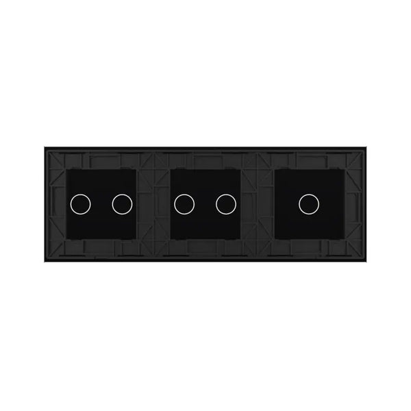 Livolo | Zwart | 1+2+2 | Glasplaat | Touchschakelaar Livolo Nederland B.V.