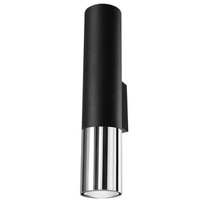 Applique | Noir avec extérieur argenté | Ci-dessous et ci-dessus | LED de luxe Livolo Nederland B.V.