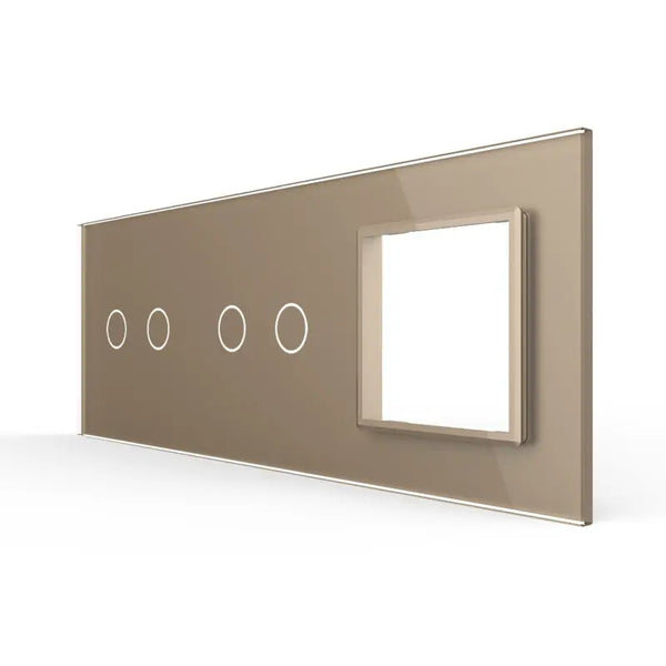 Livolo | Goud | 2+2+SR | Glasplaat | Combinatie Livolo Nederland B.V.