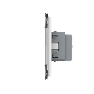 Livolo | Wit | 1+SR | Aan/Uit | Schakelaar | Wandcontactdoos | Chrome frame Livolo Nederland B.V.