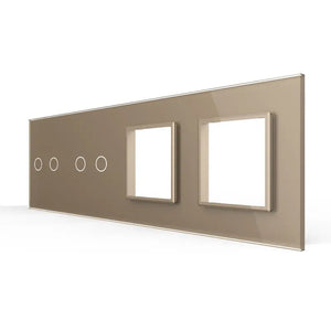 Livolo | Goud | 2+2+SR+SR | Glasplaat | Combinatie Livolo Nederland B.V.