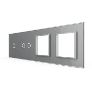 Livolo | Grijs | 1+2+SR+SR | Glasplaat | Combinatie Livolo Nederland B.V.