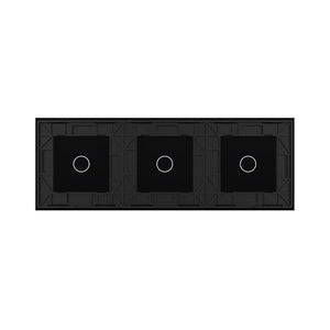 Livolo | Noir | 1+1+1 | Assiette en verre | Interrupteur tactile Livolo Nederland B.V.