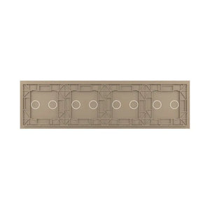 Livolo | Or | 2+2+2+2 | Assiette en verre | Interrupteur tactile Livolo Nederland B.V.