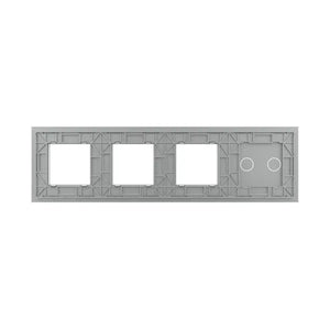 Livolo | Gris | 2+SR+SR+SR | Assiette en verre | Combinaison Livolo Nederland B.V.