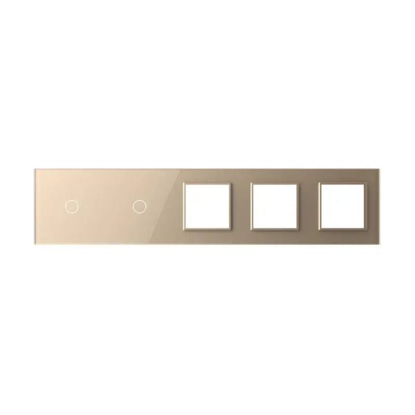 Livolo | Goud | 1+1+SR+SR+SR | Glasplaat | Combinatie Livolo Nederland B.V.