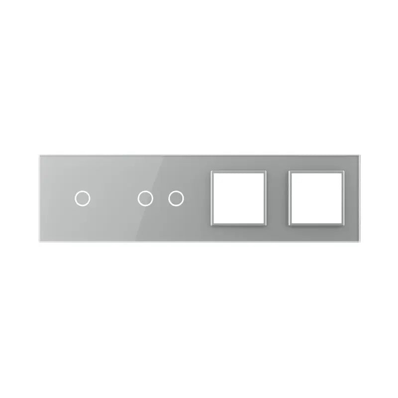 Construisez-le vous-même | Gris | Cadre de recouvrement 1+2+SR+SR Livolo Nederland B.V.