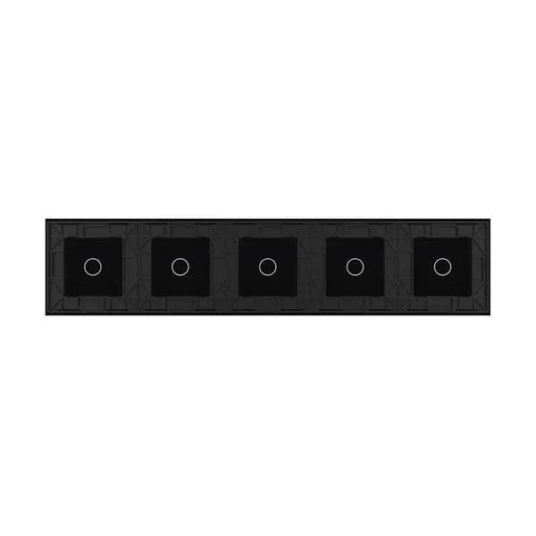 Livolo | Zwart | 1+1+1+1+1 | Glasplaat | Touchschakelaar Livolo Nederland B.V.