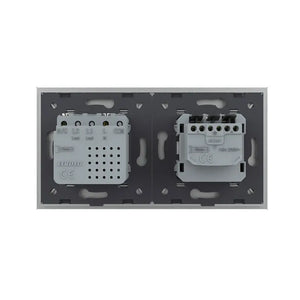 Livolo | Grijs | SR+SR | Wandcontactdoos | USB type C oplader Livolo Nederland B.V.