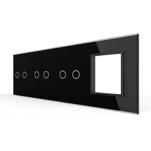 Livolo | Zwart | 2+2+2+SR | Glasplaat | Combinatie Livolo Nederland B.V.