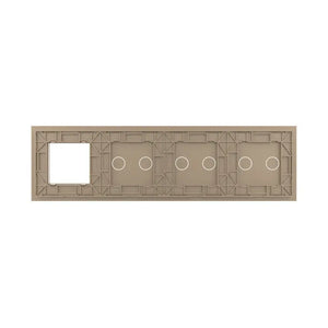Livolo | Or | 2+2+2+SR | Assiette en verre | Combinaison Livolo Nederland B.V.
