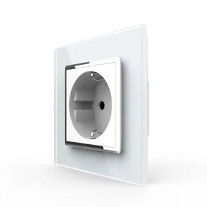 Livolo | Wit | SR | Wandcontactdoos | Chrome frame Livolo Nederland B.V.