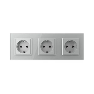 Livolo | Grijs | SR+SR+SR | Wandcontactdoos Livolo Nederland B.V.