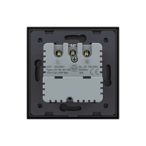 Livolo | Zwart | SR | Wandcontactdoos + USB-C oplader Livolo Nederland B.V.