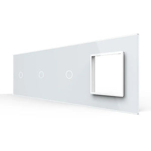 Livolo | Wit | 1+1+1+SR | Glasplaat | Combinatie Livolo Nederland B.V.