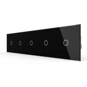 Livolo | Zwart | 1+1+1+1+1 | Dimmer | Wisselschakelaar Livolo Nederland B.V.