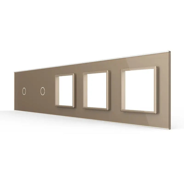 Livolo | Goud | 1+1+SR+SR+SR | Glasplaat | Combinatie Livolo Nederland B.V.