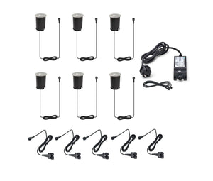 Complete Grondspot-Mini Set | Tuinverlichting 12V | Plug and Play | 6 Grondspots-Mini | Warm/Wit Livolo Nederland B.V.