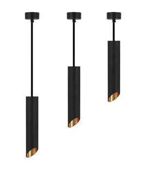 Hanglamp | 2 | Zwart met gouden binnenzijde | Luxe LED Livolo Nederland B.V.