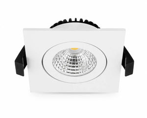 Inbouwspot | Wit | Lage inbouwdiepte | IP54 | Kantelbaar | Vierkant | Ø 68mm Livolo Nederland B.V.