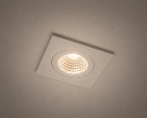 Inbouwspot | Wit | Lage inbouwdiepte | IP54 | Kantelbaar | Vierkant | Ø 68mm Livolo Nederland B.V.