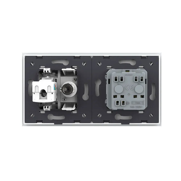 Livolo | Wit | SR+SR | Wandcontactdoos | TV | Netwerk | France Livolo Nederland