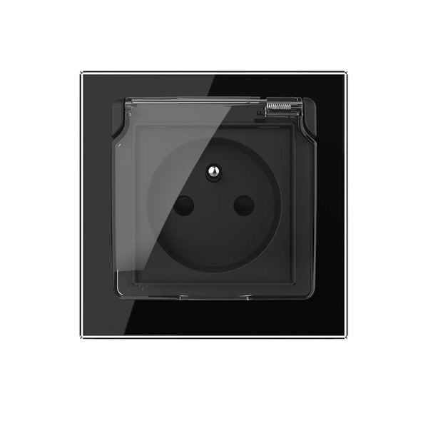 Livolo | Zwart | SR | Wandcontactdoos | IP44 | France Livolo Nederland