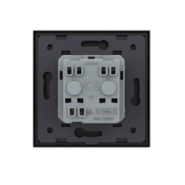 Livolo | Zwart | SR | Wandcontactdoos | IP44 | France Livolo Nederland