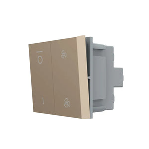 Gouden ventilatieschakelaar module voor drie ventilatiestanden met wipbediening