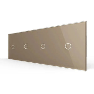 Livolo | Goud | 1+1+1+1 | Aan/Uit | 12 of 24V DC | Schakelaar Livolo Nederland B.V.